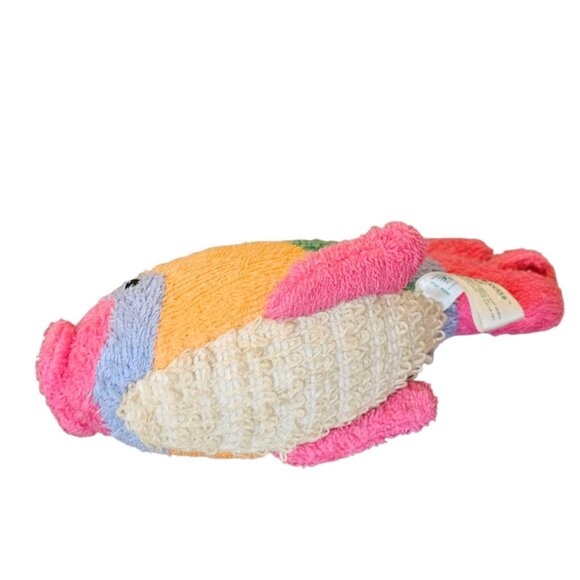 VTG 90s Bath & Body Works Scrubby Buddies Angel Fish Rainbow Striped‎ Terrycloth - Picture 4 of 5